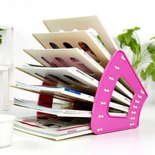 糖果色扇形文件架 创意办公收纳与时尚趣玩的完美融合